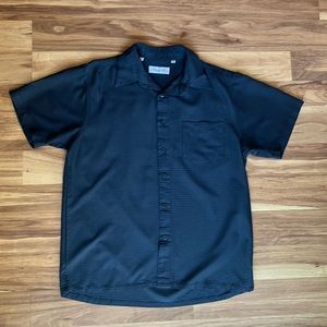 Mens Milano Bay charcoal grey button down shirt - size M